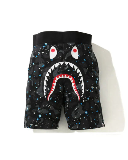 BAPE SPACE CAMO SHARK SWEAT SHORTS (SS21)