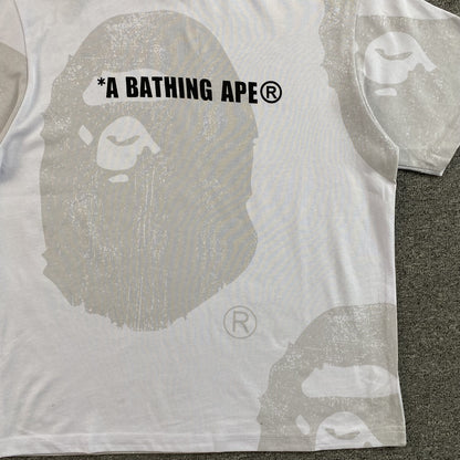 Bape Water Print Ape Head Tee White