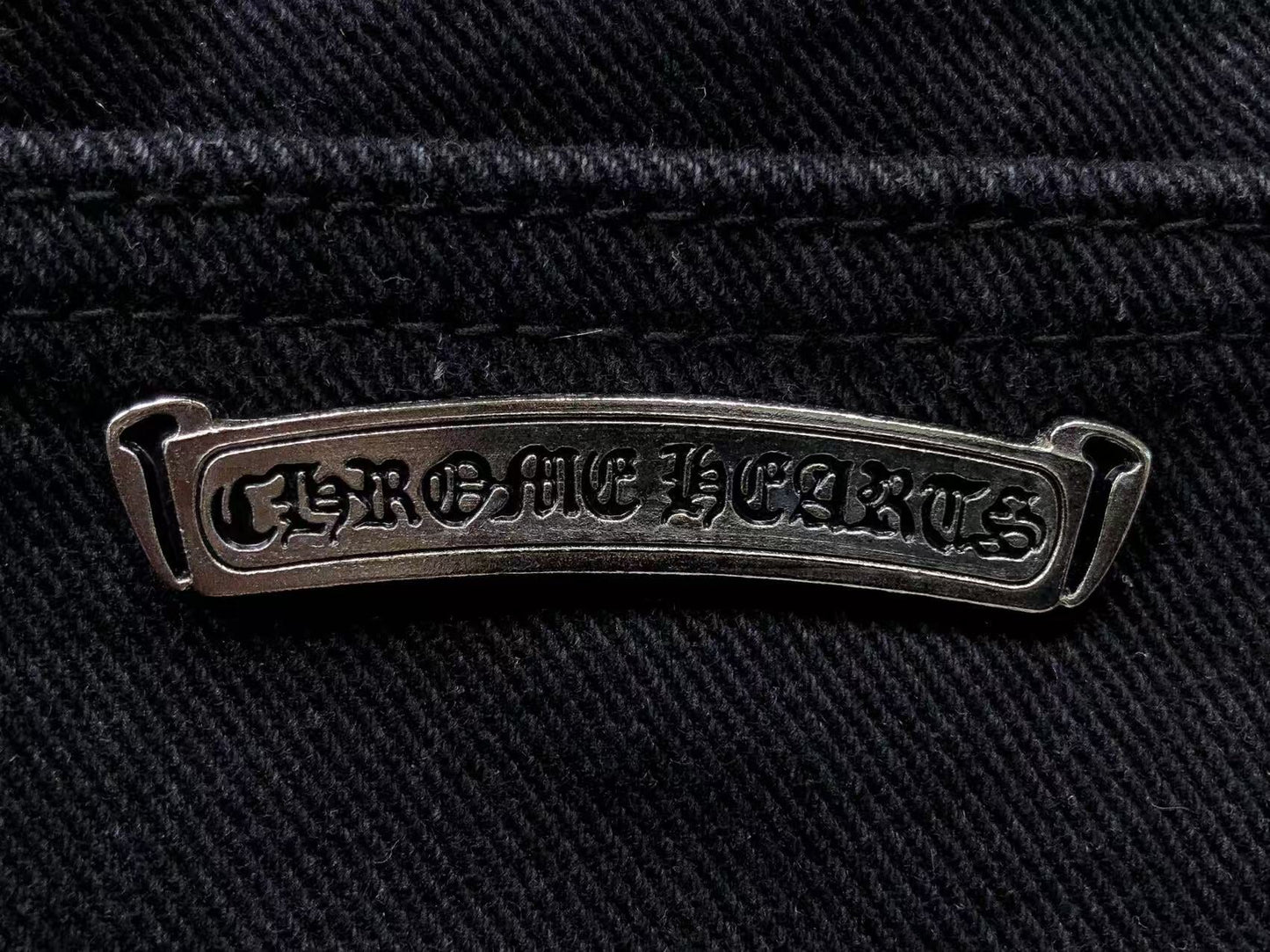 Chrome Hearts Cross Patch Fleurknee Jeans Black