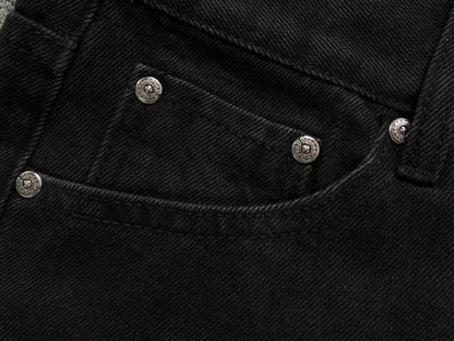 Chrome Hearts Cross Patch Jeans Black