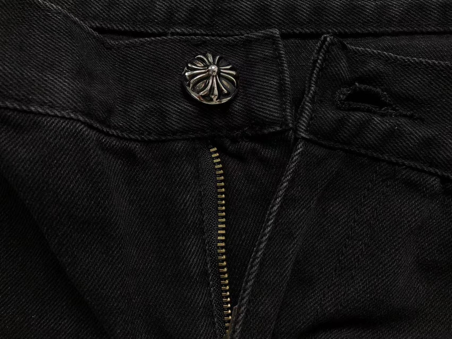 Chrome Hearts Cross Patch Jeans Black