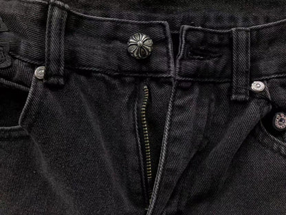 Chrome Hearts Cross Patch Jeans Black