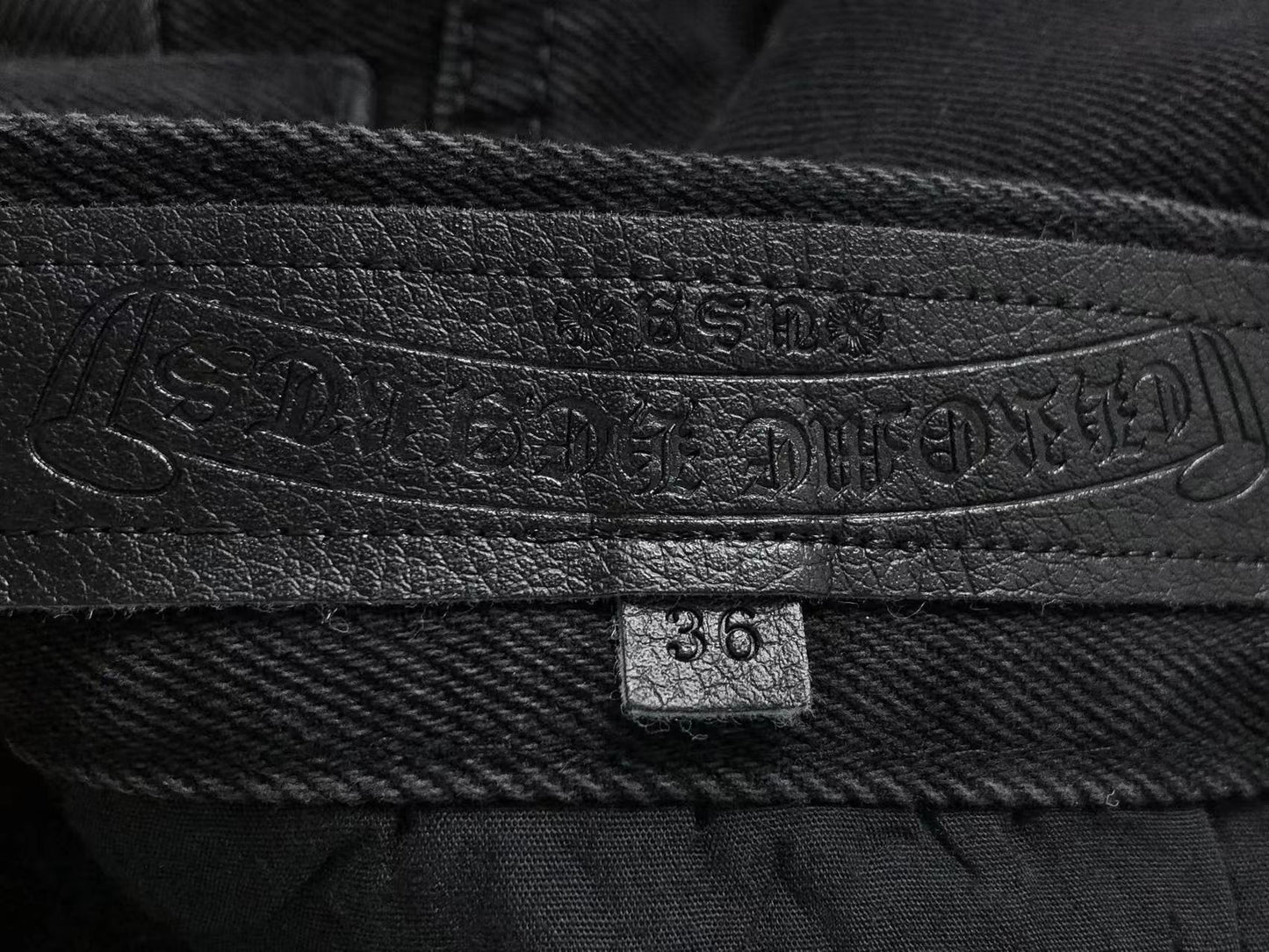 Chrome Hearts Cross Patch Jeans Black