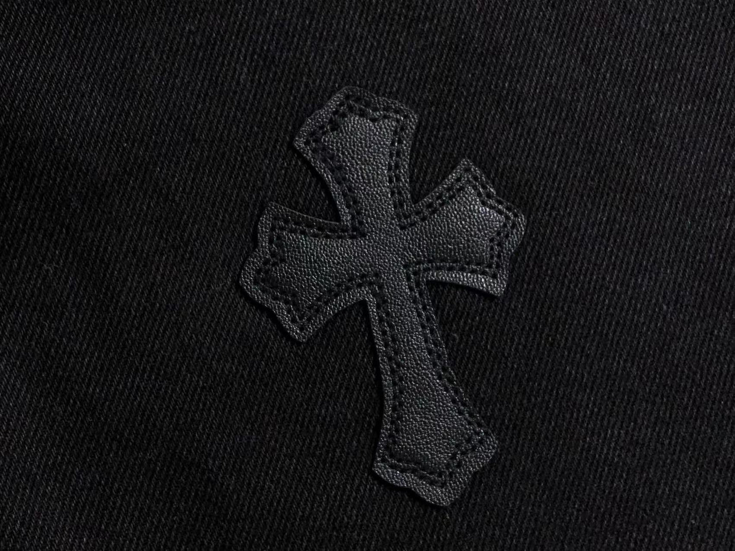 Chrome Hearts Cross Patch Jeans Black