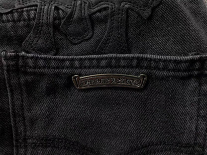 Chrome Hearts Cross Patch Jeans Black