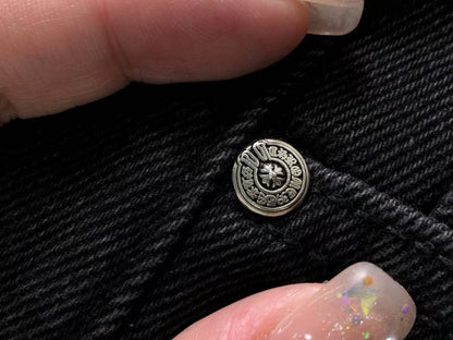 Chrome Hearts Cross Patch Jeans Black