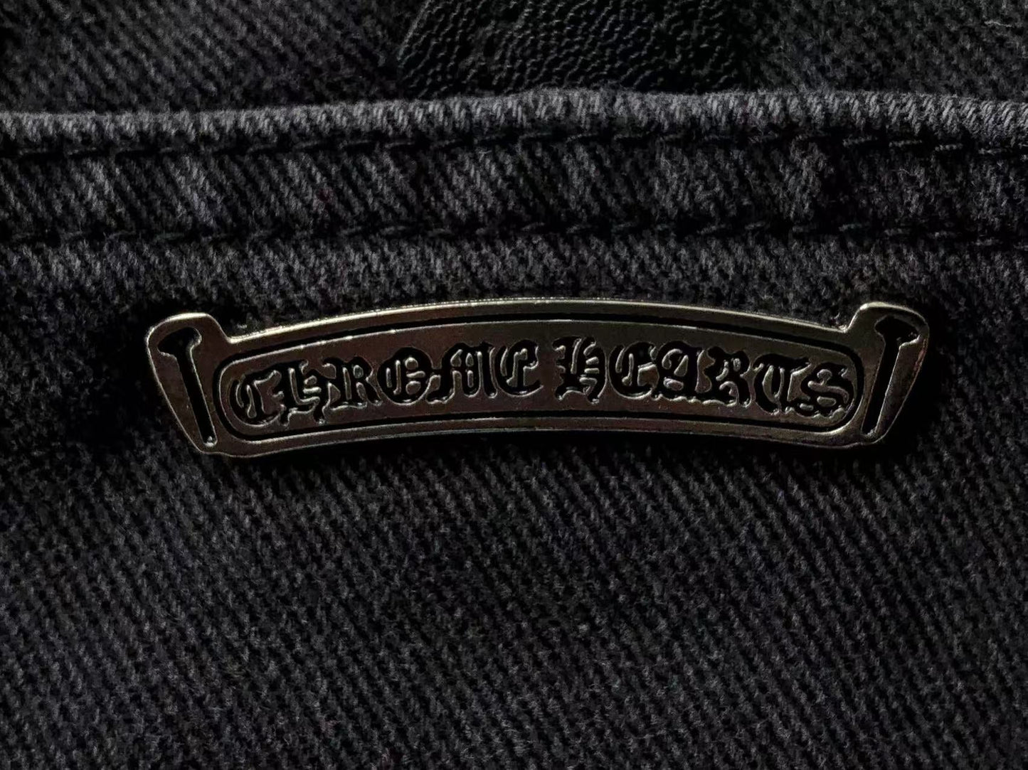 Chrome Hearts Cross Patch Jeans Black