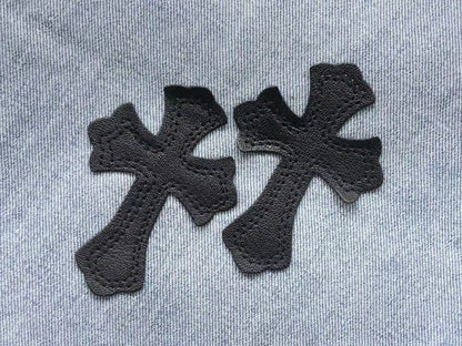 Chrome Hearts Cross Patch Jeans Blue