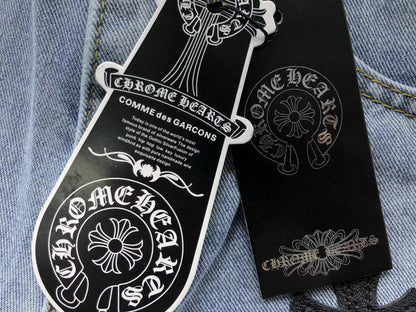 Chrome Hearts Cross Patch Jeans Blue