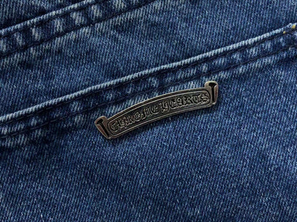 Chrome Hearts Cross Patch Jeans Blue