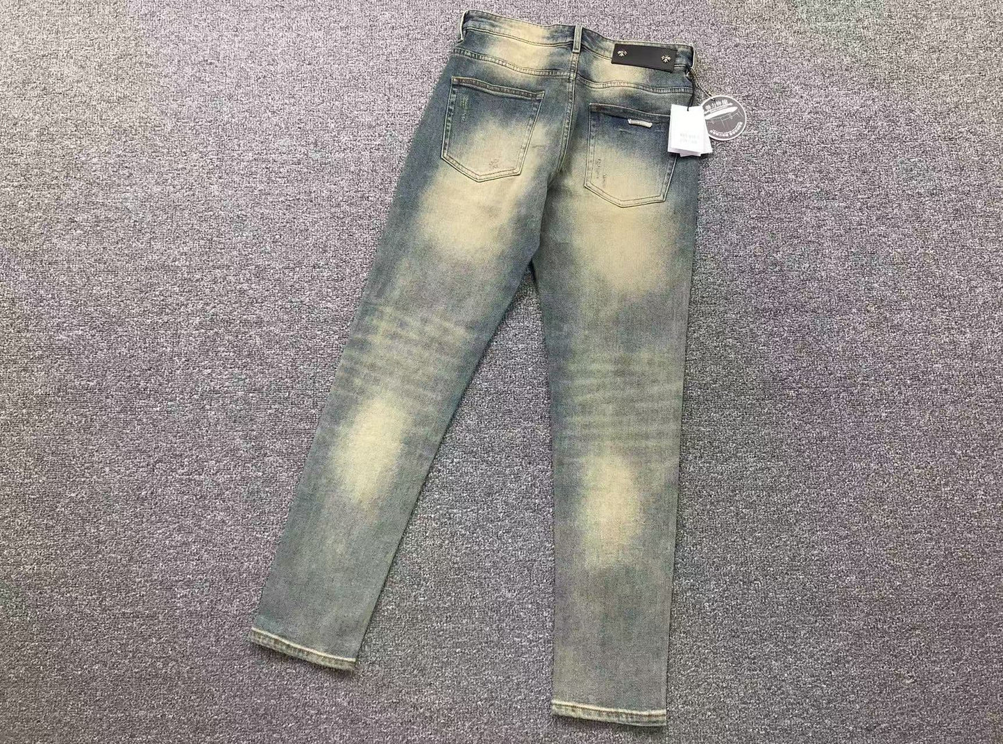Chrome Hearts Cross Patch Jeans Blue Washed