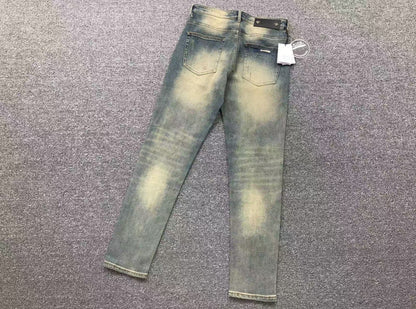 Chrome Hearts Cross Patch Jeans Blue Washed