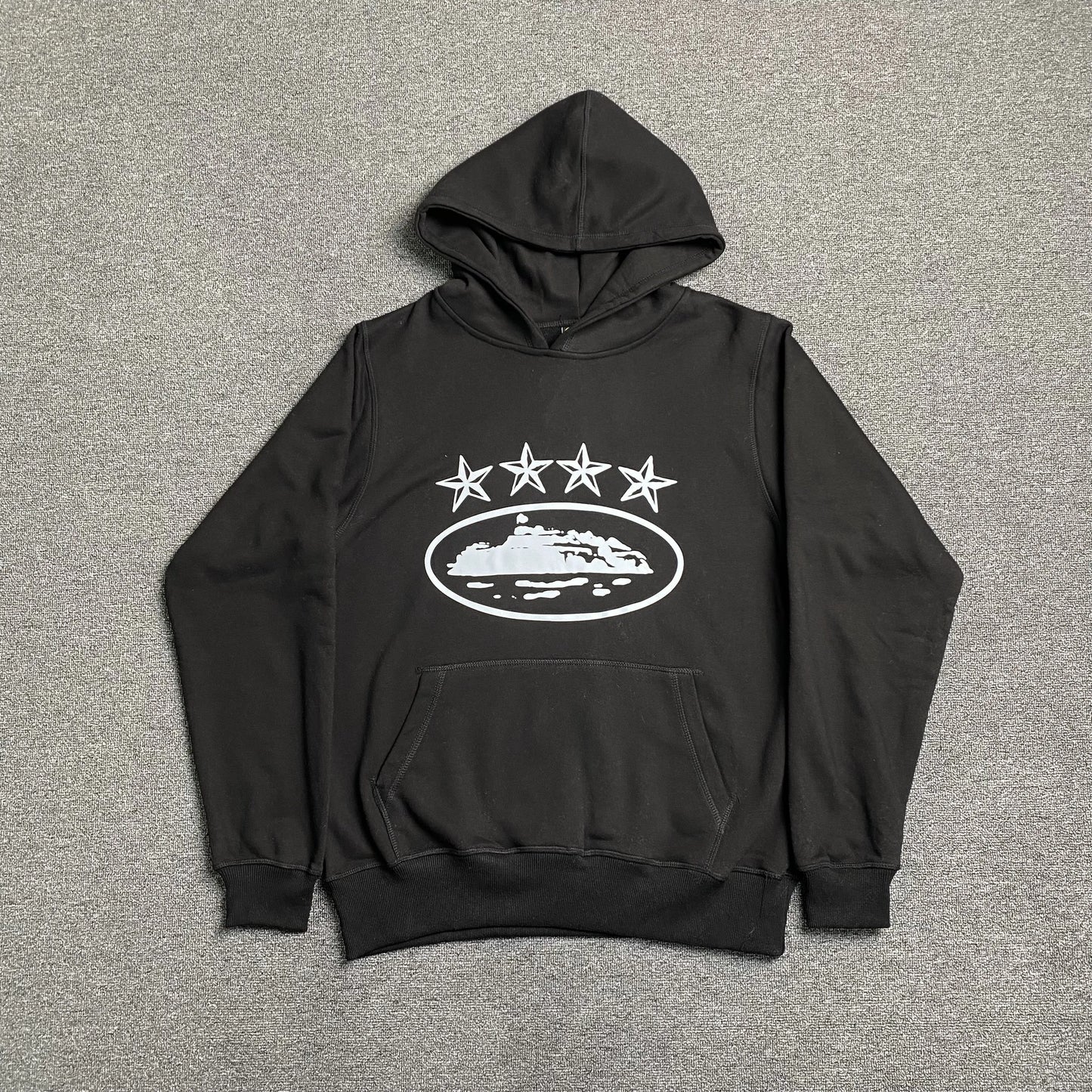 CORTEIZ ALCATRAZ 4 STARZ HOODIE BLACK