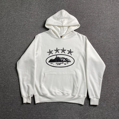 CORTEIZ ALCATRAZ 4 STARZ HOODIE WHITE