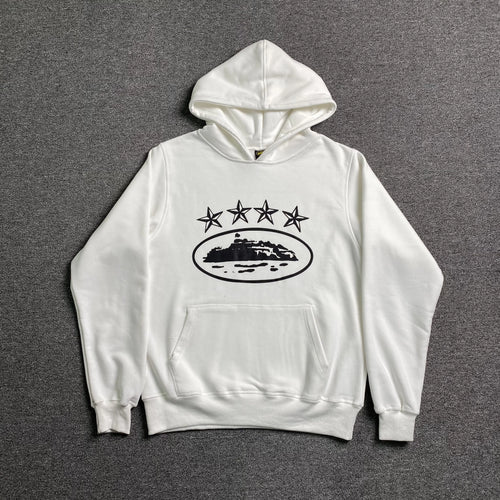 CORTEIZ ALCATRAZ 4 STARZ HOODIE WHITE