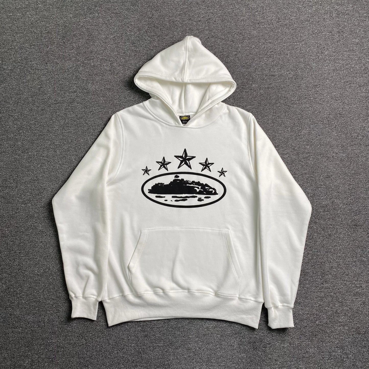 CORTEIZ ALCATRAZ 5 STARZ HOODIE WHITE
