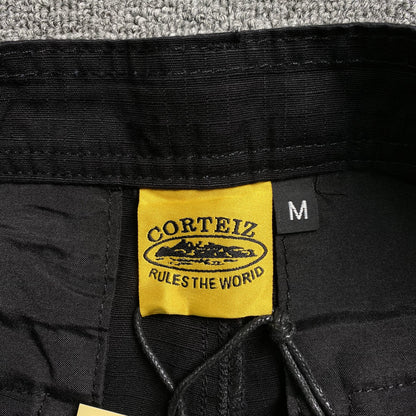 Corteiz Alcatraz Cargo Shorts Black