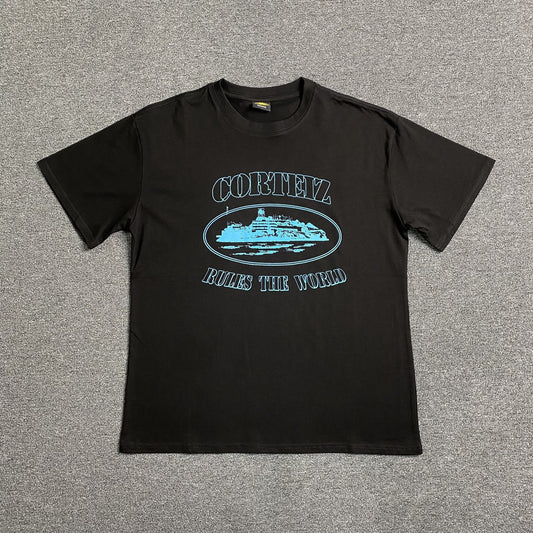 CORTEIZ ALCATRAZ RULES THE WORLD TEE BLACK