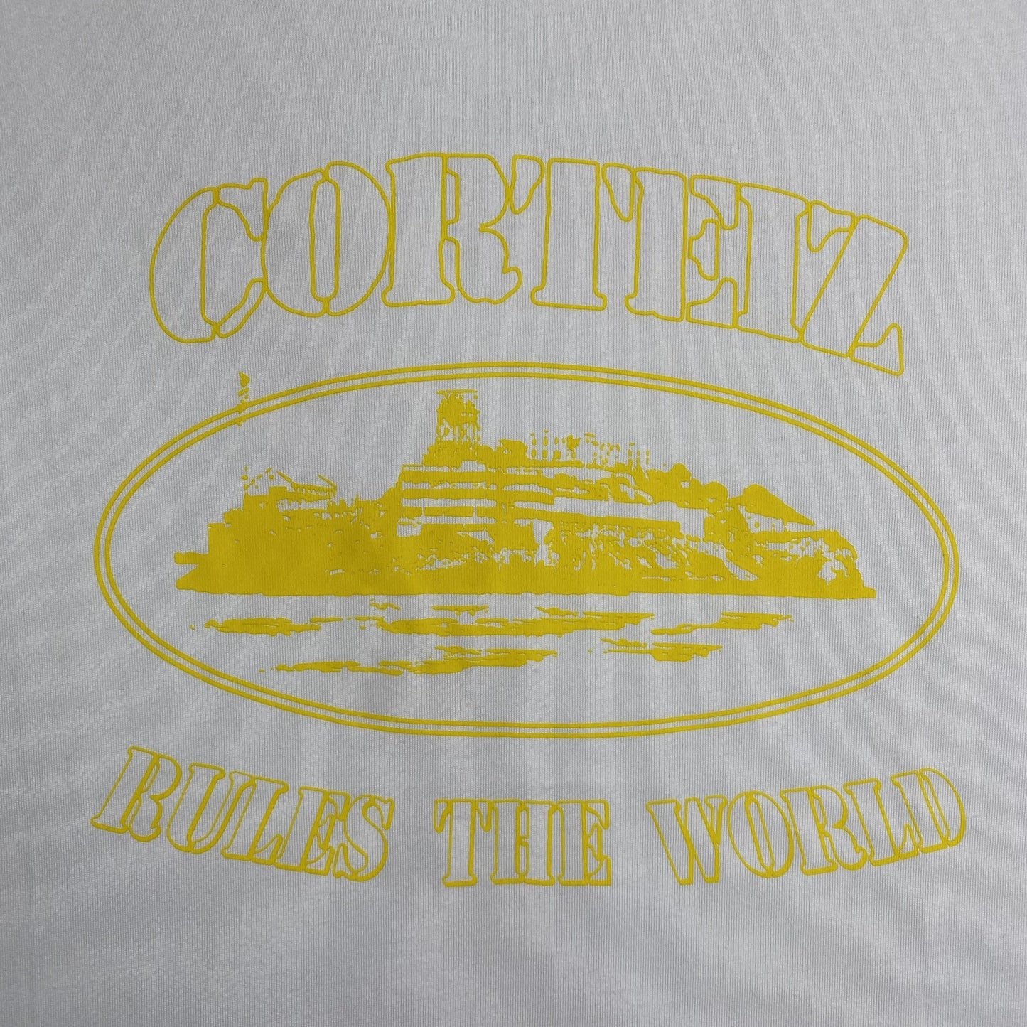 CORTEIZ ALCATRAZ RULES THE WORLD TEE WHITE