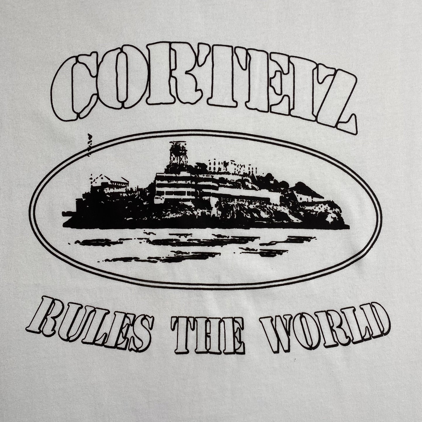 CORTEIZ ALCATRAZ RULES THE WORLD TEE WHITE