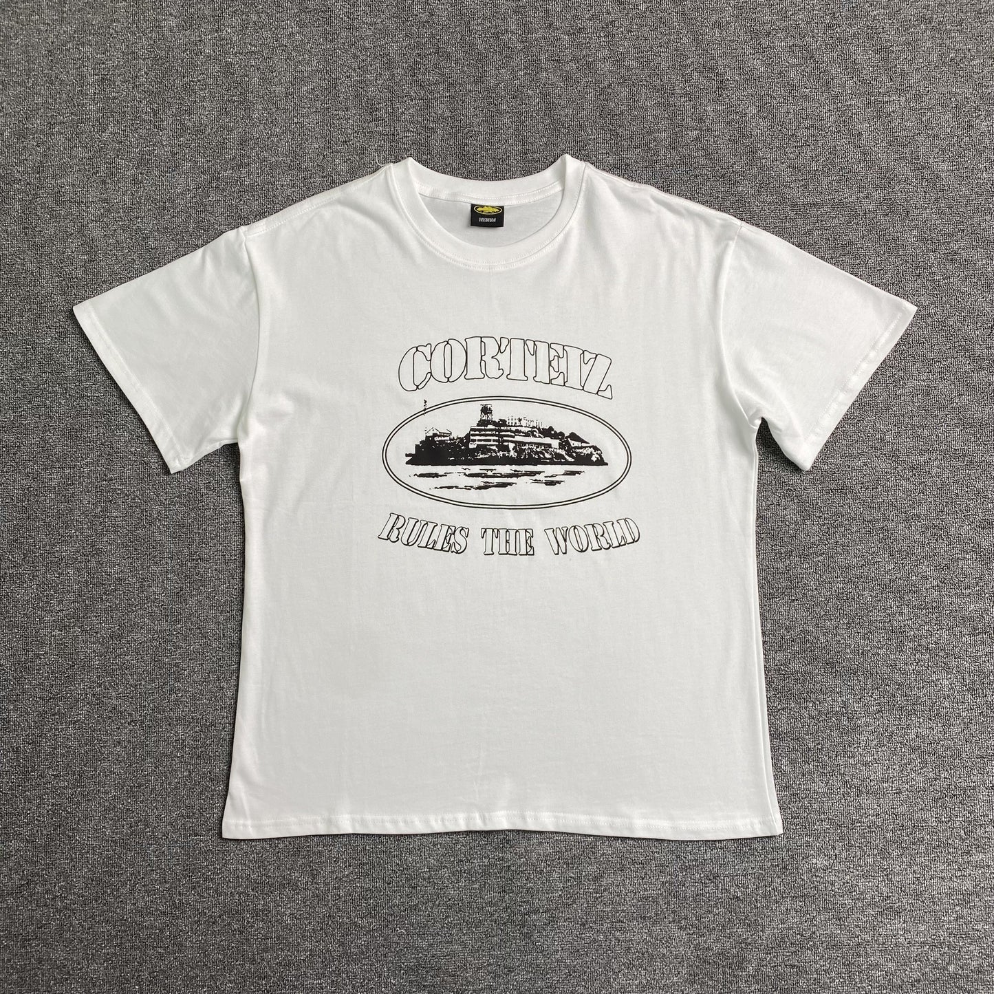 CORTEIZ ALCATRAZ RULES THE WORLD TEE WHITE