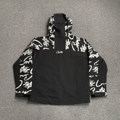 Corteiz Elitework Waterproof Shell Jacket Black