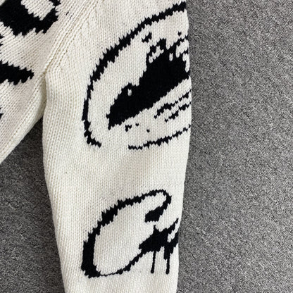 Corteiz VVS Jacquard Knit Zip White