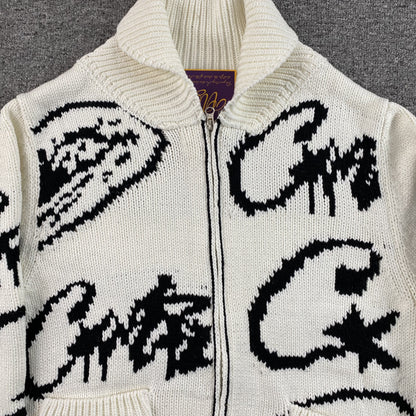 Corteiz VVS Jacquard Knit Zip White
