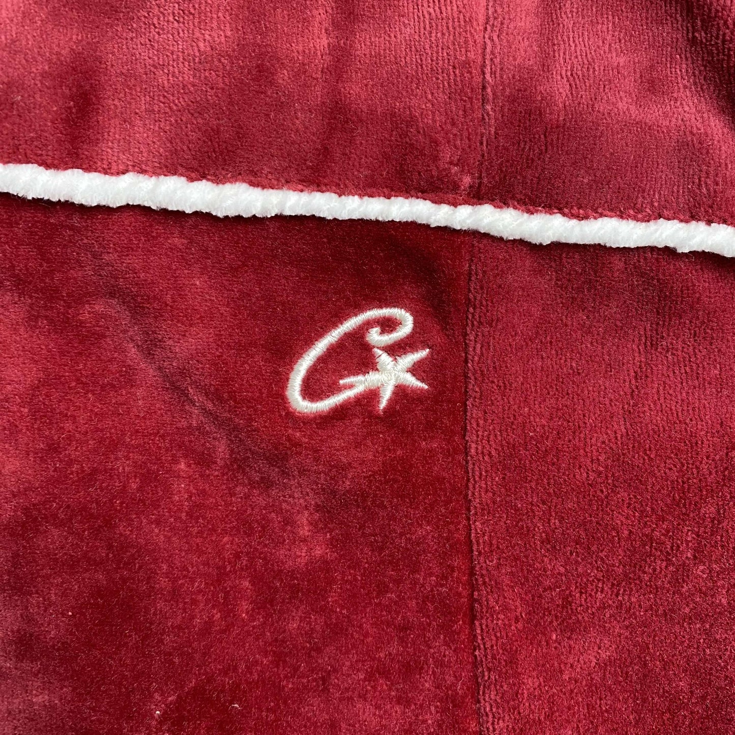 Corteiz VVS Uptown Jacket Burgundy