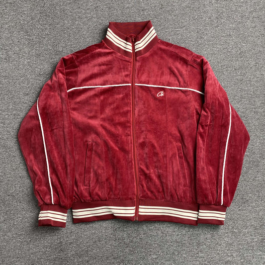 Corteiz VVS Uptown Jacket Burgundy