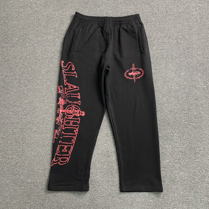 Corteiz x Slaughter Gang 21 Savage Sweatpant Black