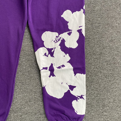 Denim Tears Big Cotton Wreath Sweatpants Purple