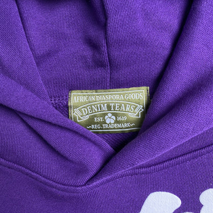 DENIM TEARS THE COTTON WREATH HOODIE PURPLE