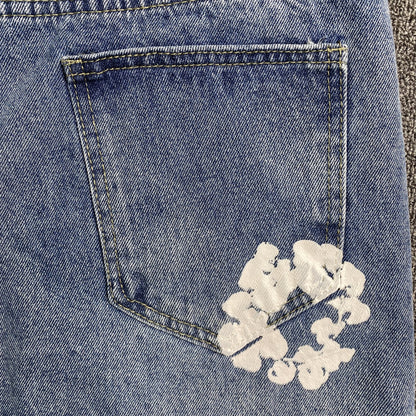 Denim Tears The Cotton Wreath Jean Short Light Blue
