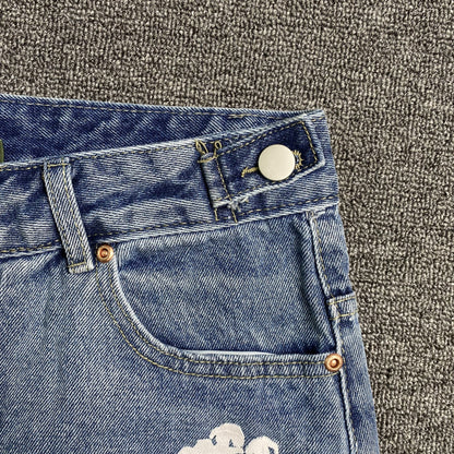 Denim Tears The Cotton Wreath Jean Short Light Blue