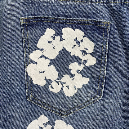 Denim Tears The Cotton Wreath Jean Short Light Blue