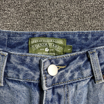 Denim Tears The Cotton Wreath Jean Short Light Blue