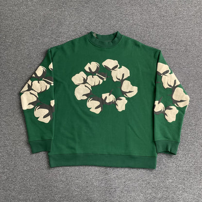 Denim Tears x CPFM Cactus Tears Crewneck Green