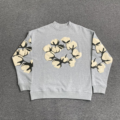 Denim Tears x CPFM Cactus Tears Crewneck Grey
