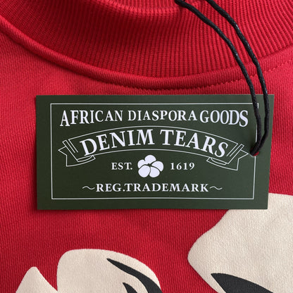 Denim Tears x CPFM Cactus Tears Crewneck Red
