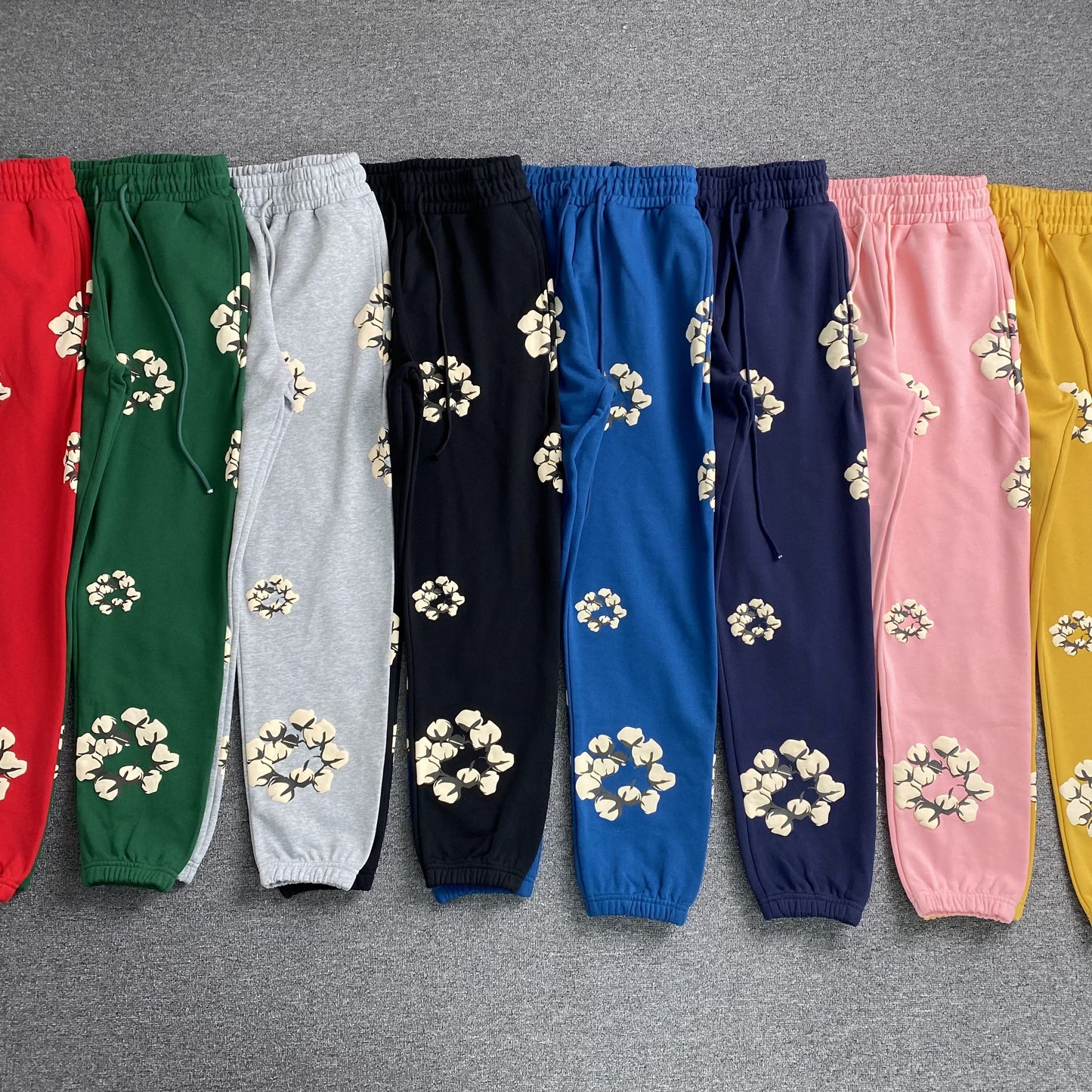 DENIM TEARS X CPFM CACTUS TEARS WREATH PANTS YELLOW