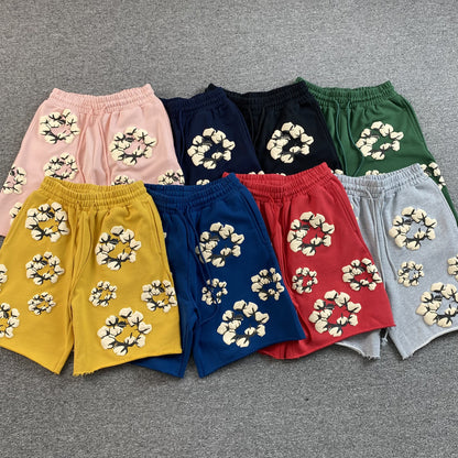 DENIM TEARS X CPFM CACTUS TEARS WREATH SHORTS BLUE