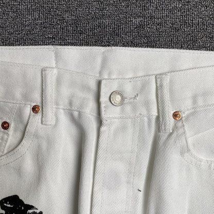 DENIM TEARS X LEVI'S JEANS WHITE