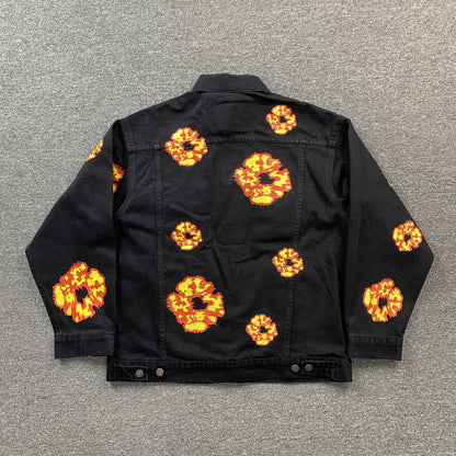 Denim Tears X Offset Wreath Denim Jacket Black