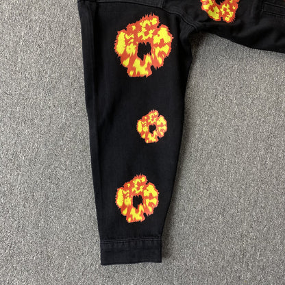 Denim Tears X Offset Wreath Denim Jacket Black