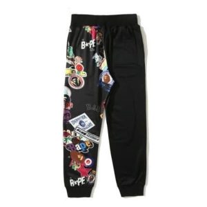 Bape Printed Color Block Casual Pants