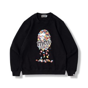 Bape X M&M’s Mens Crewneck Black Sweater