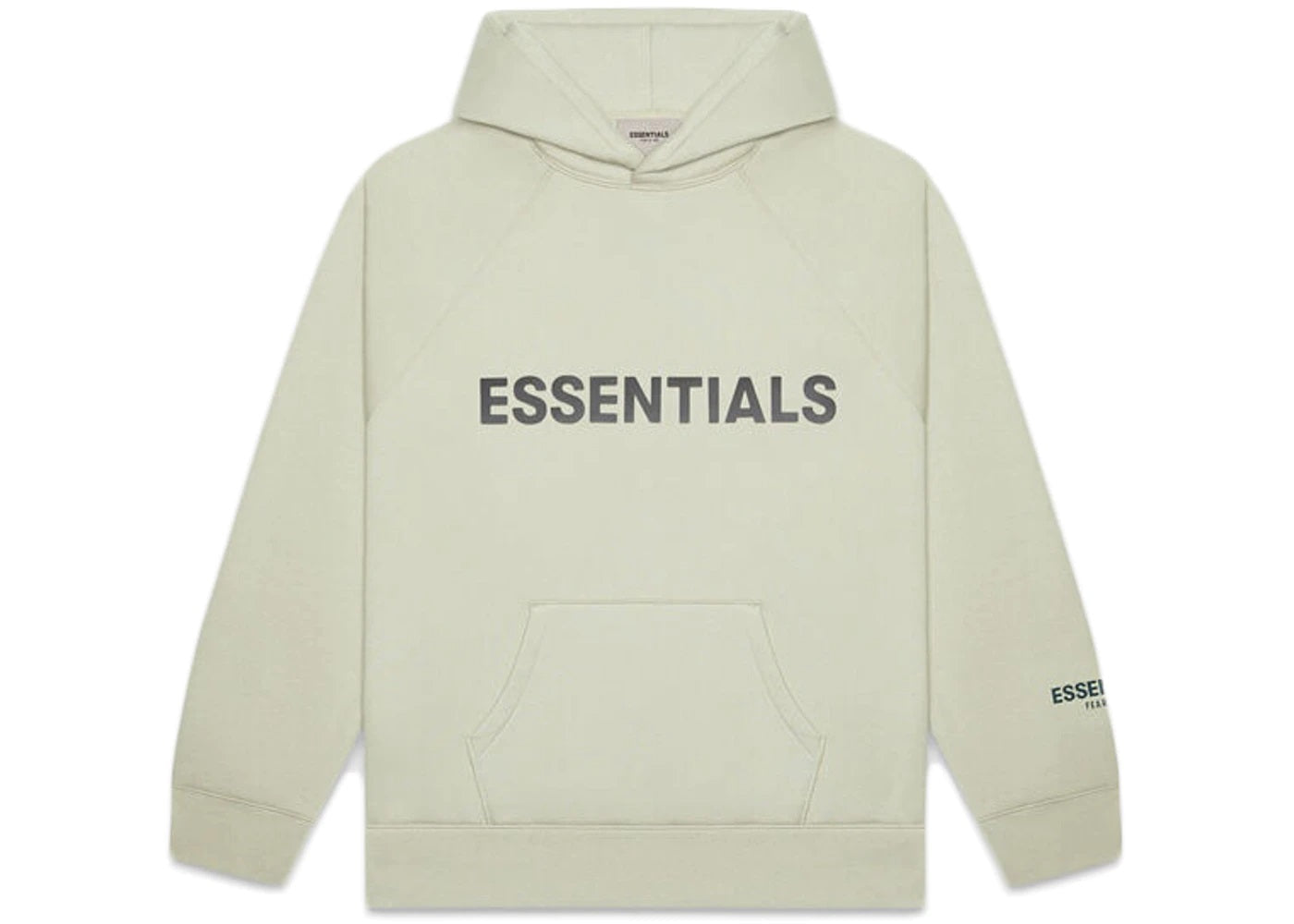 FEAR OF GOD ESSENTIALS APPLIQUE LOGO HOODIE ALFALFA SAGE