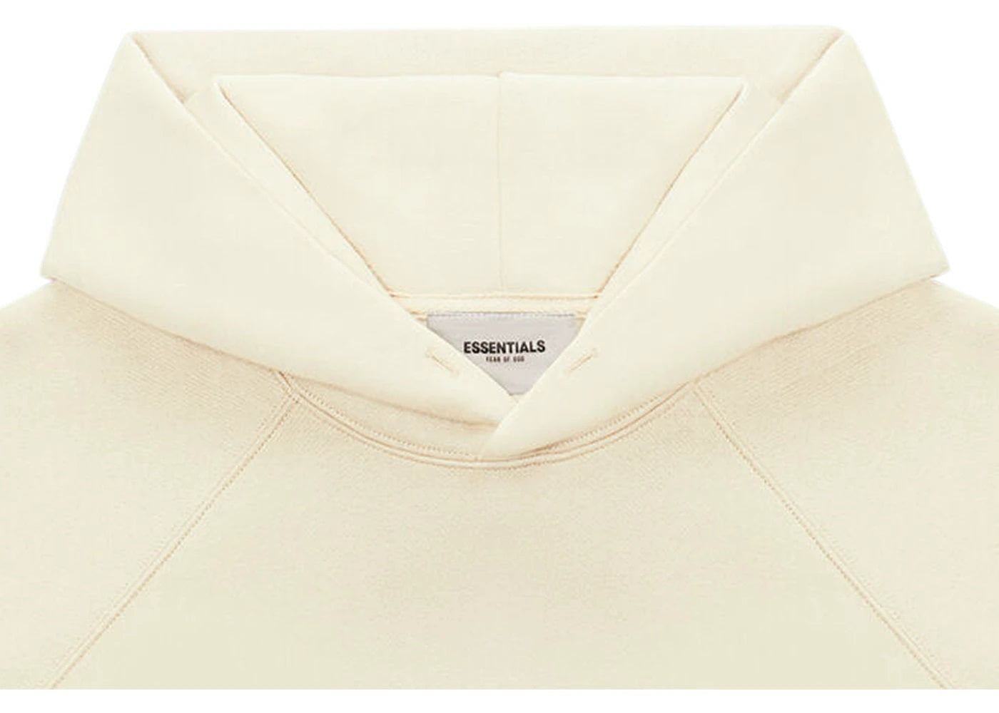 FEAR OF GOD ESSENTIALS APPLIQUE LOGO HOODIE BUTTERCREAM