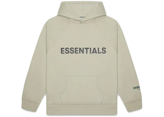 FEAR OF GOD ESSENTIALS APPLIQUE LOGO HOODIE MOSS